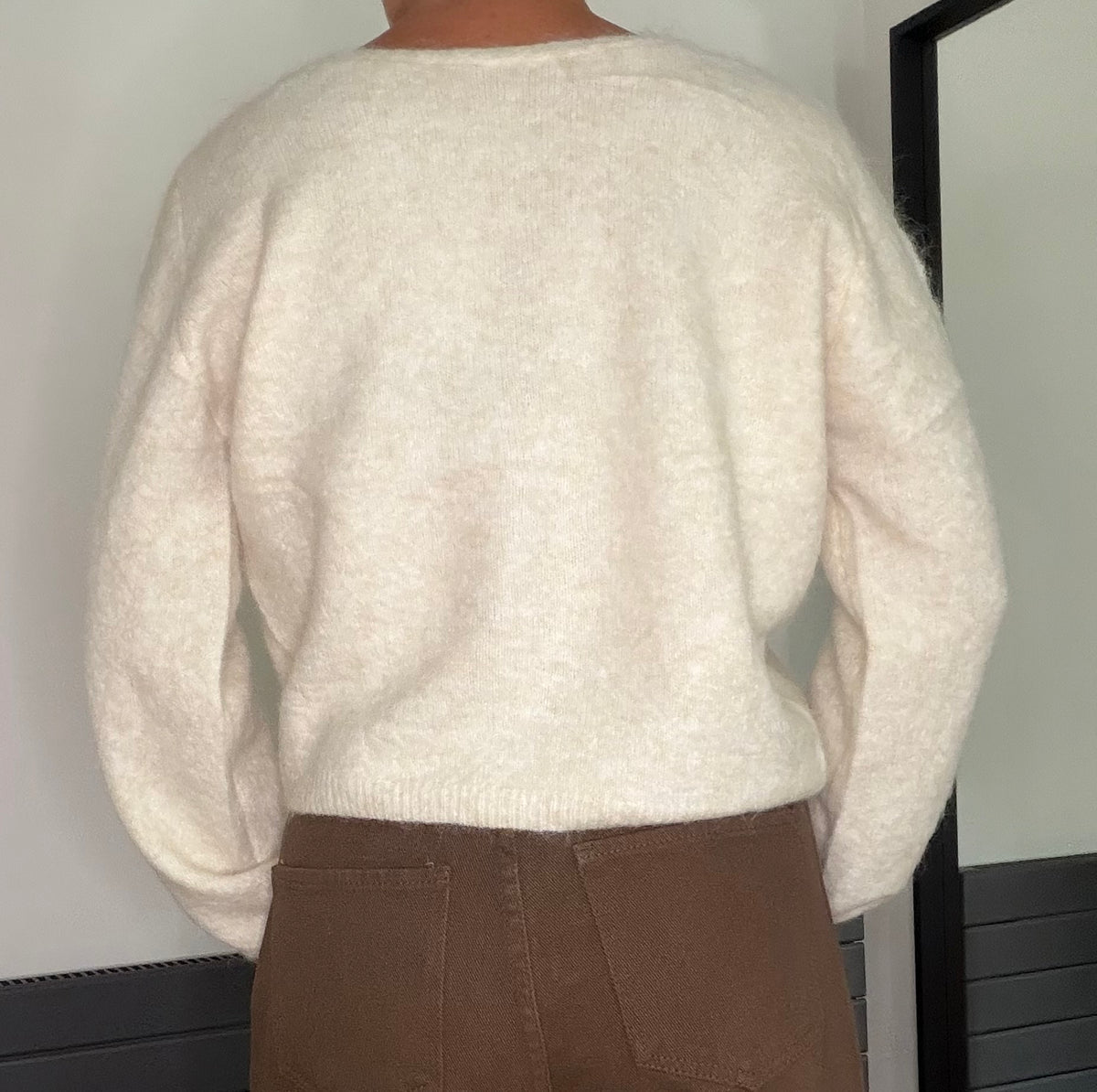 Pull torsadé écru