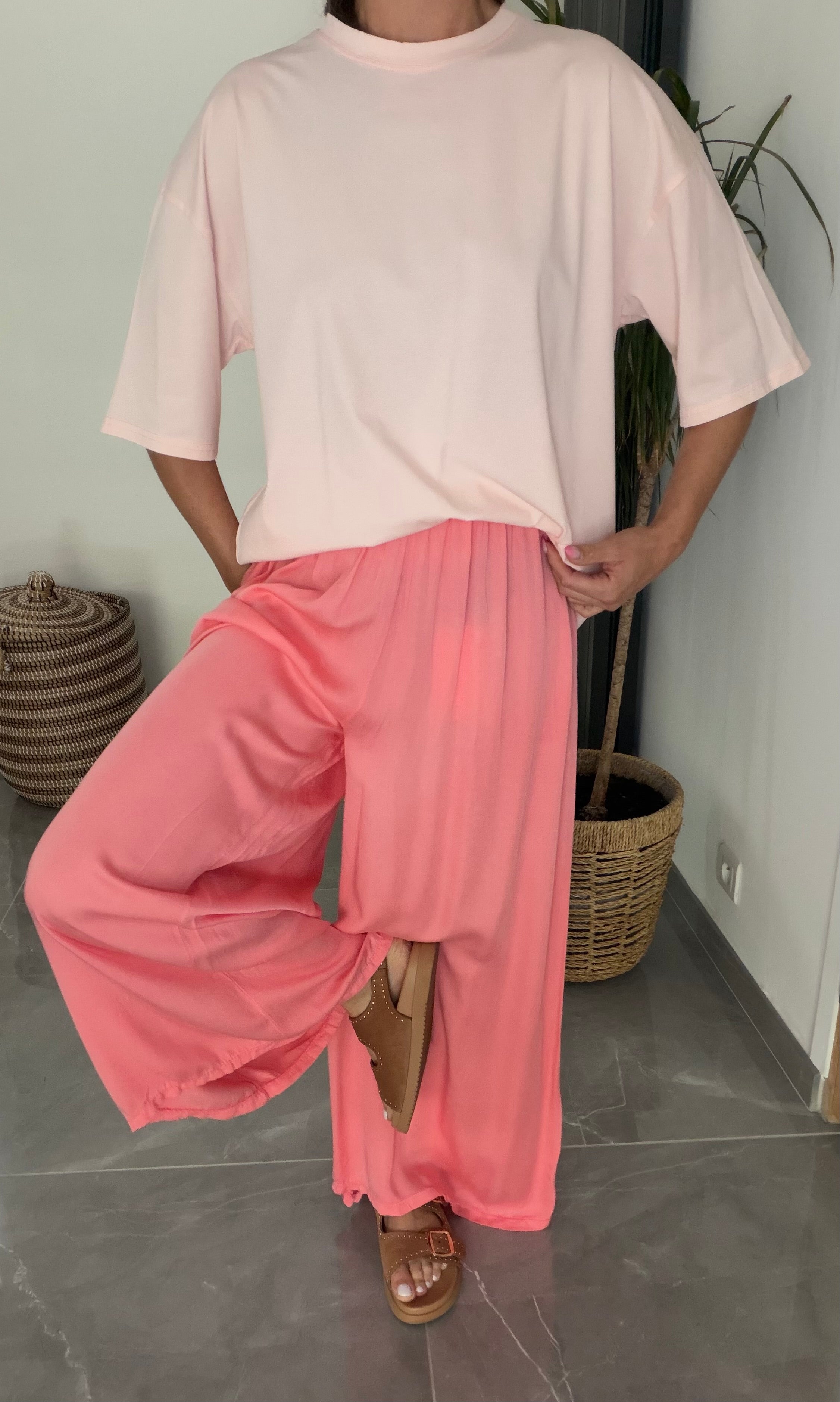 Pantalon Elza rose