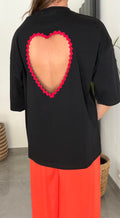 T-shirt cœur noir