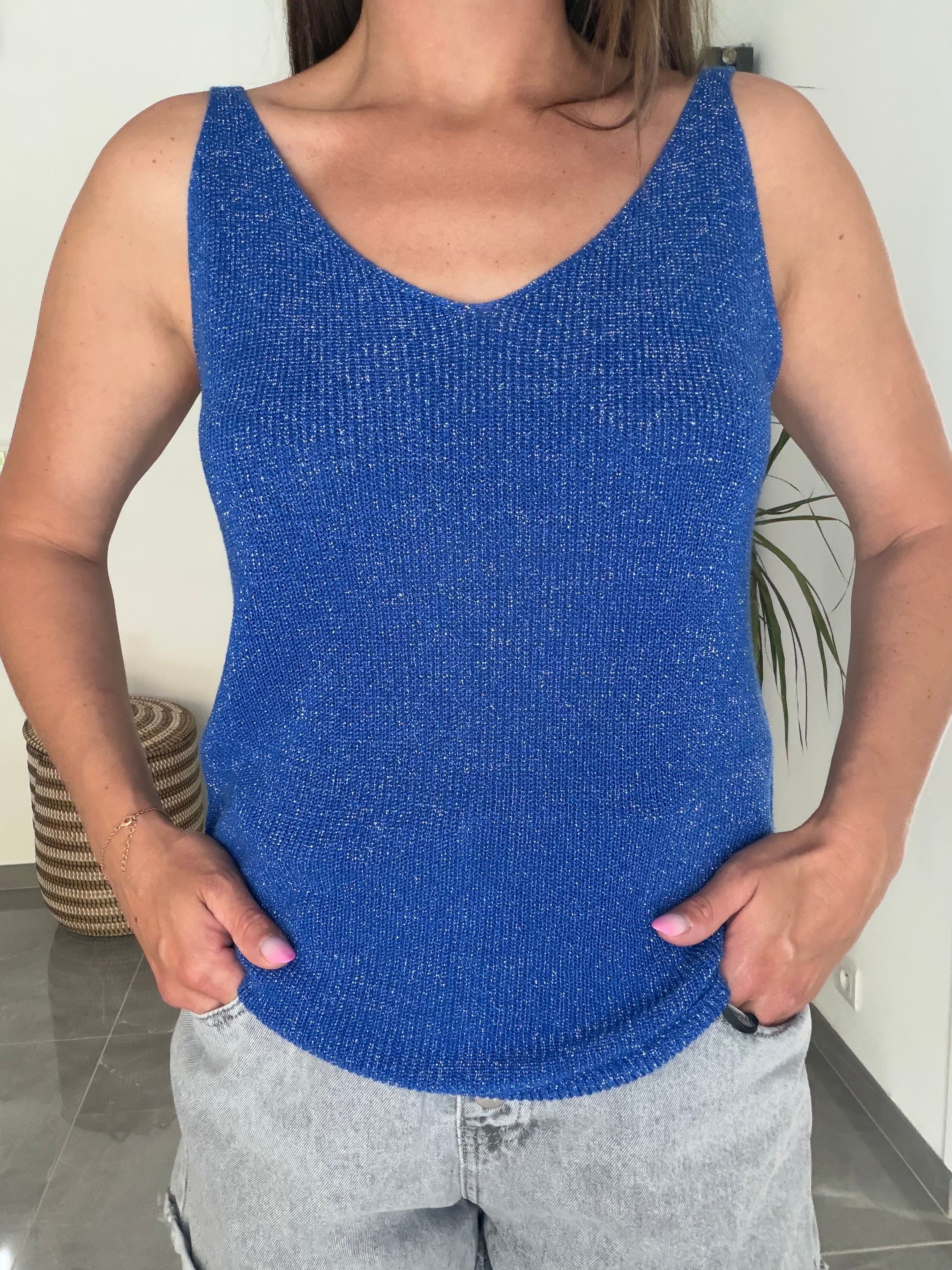 Top bleu roi