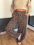 Pantalon léopard marron clair