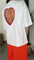 T-shirt blanc cœur
