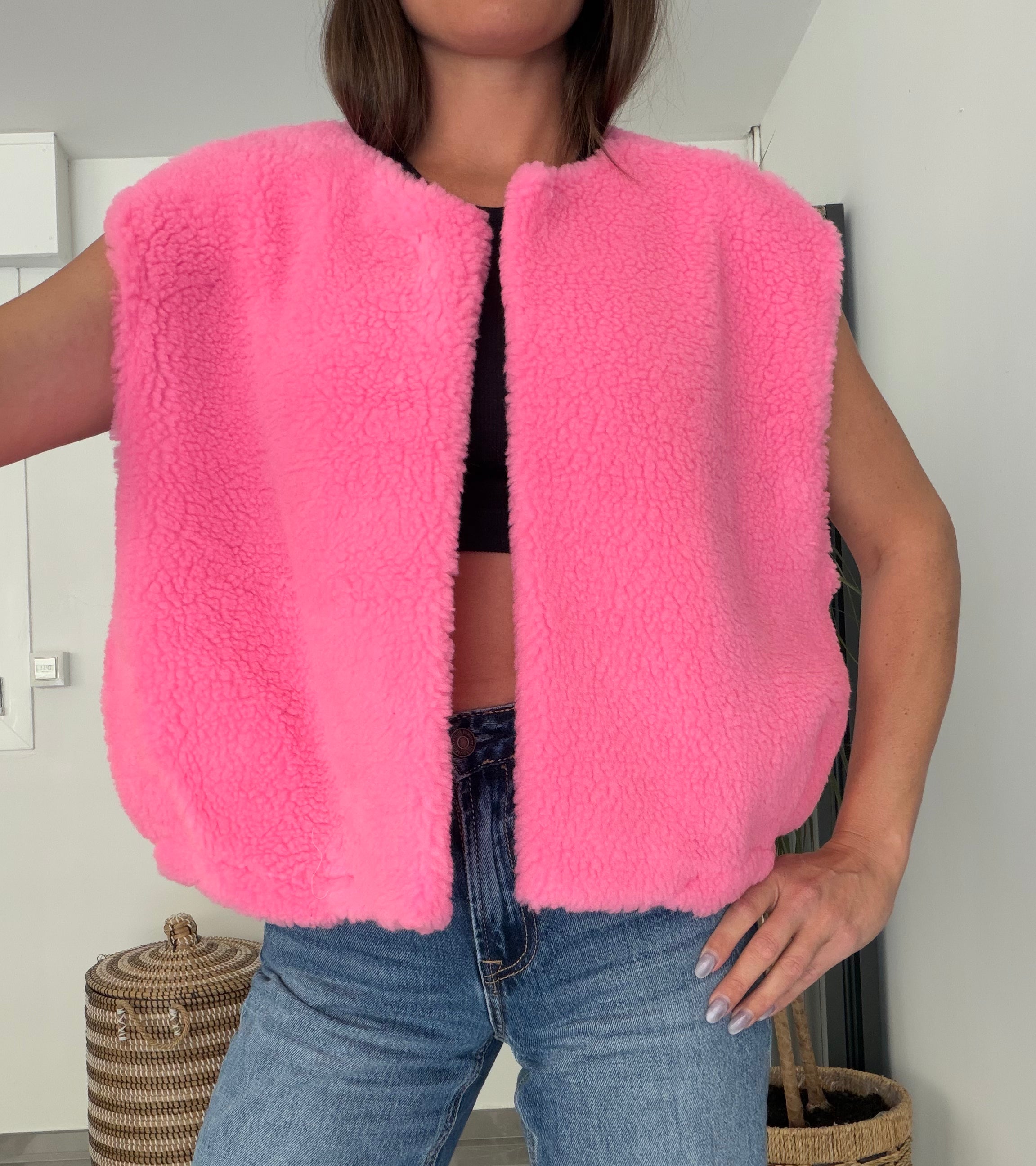 Gilet Ariane rose