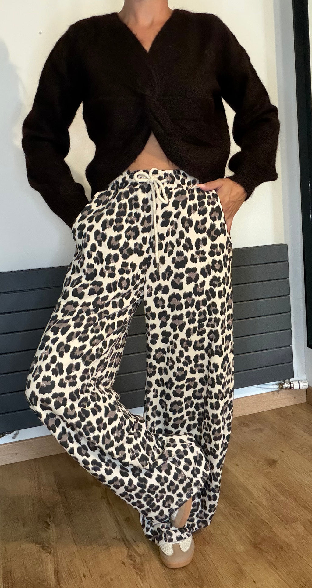 Pantalon léopard beige