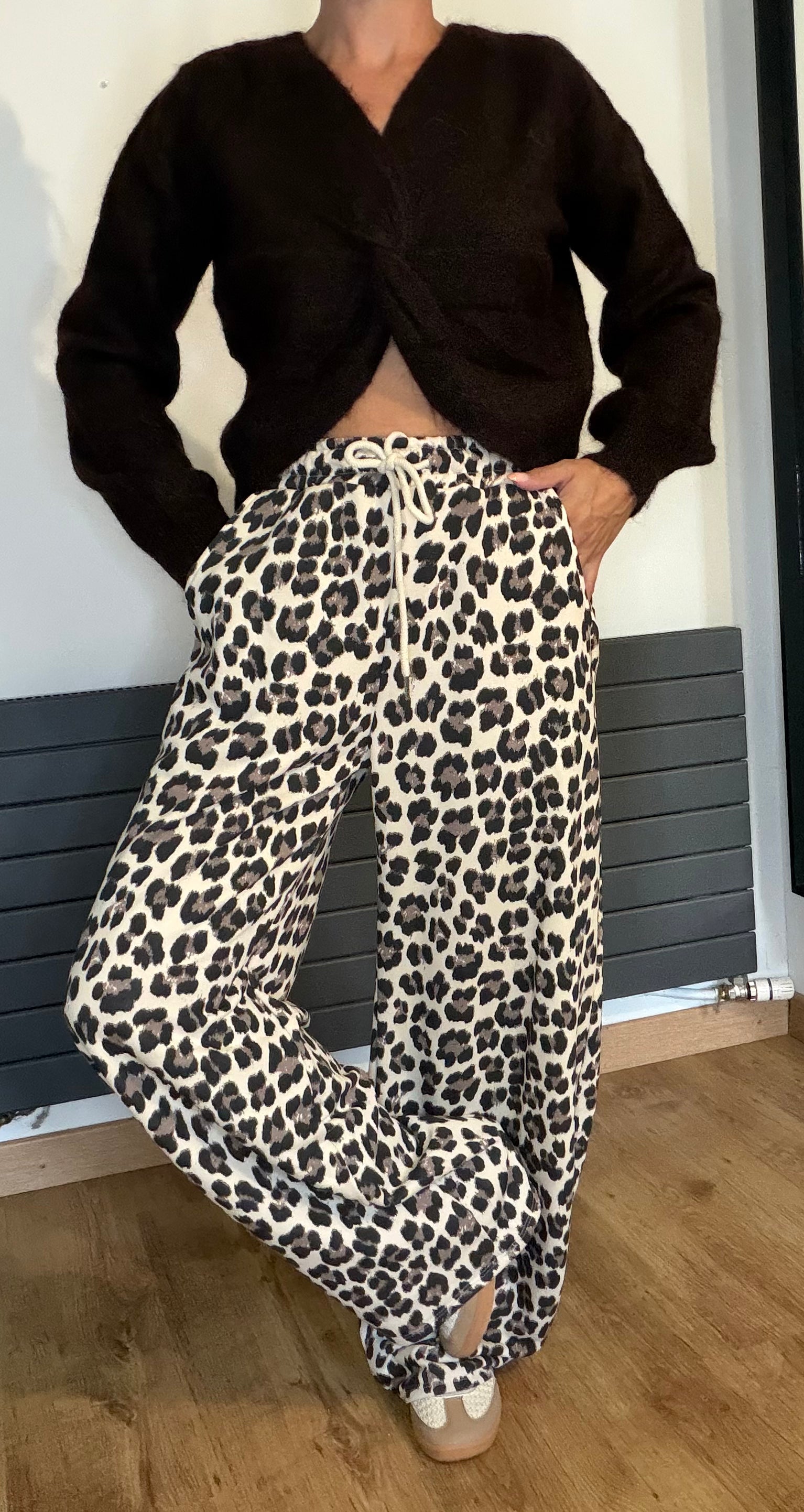 Pantalon léopard beige