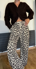 Pantalon léopard beige