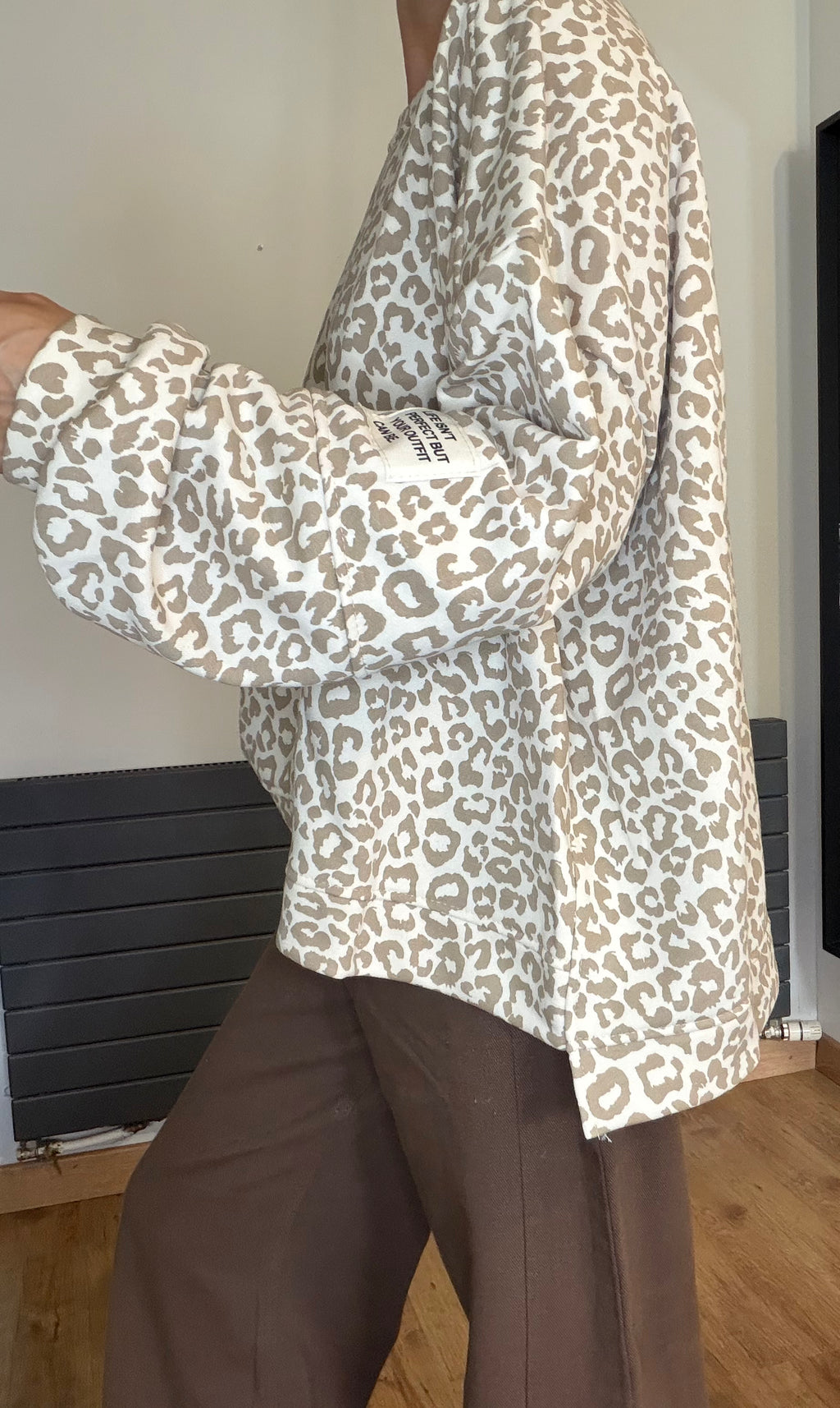 Pull oversize imprimé léopard