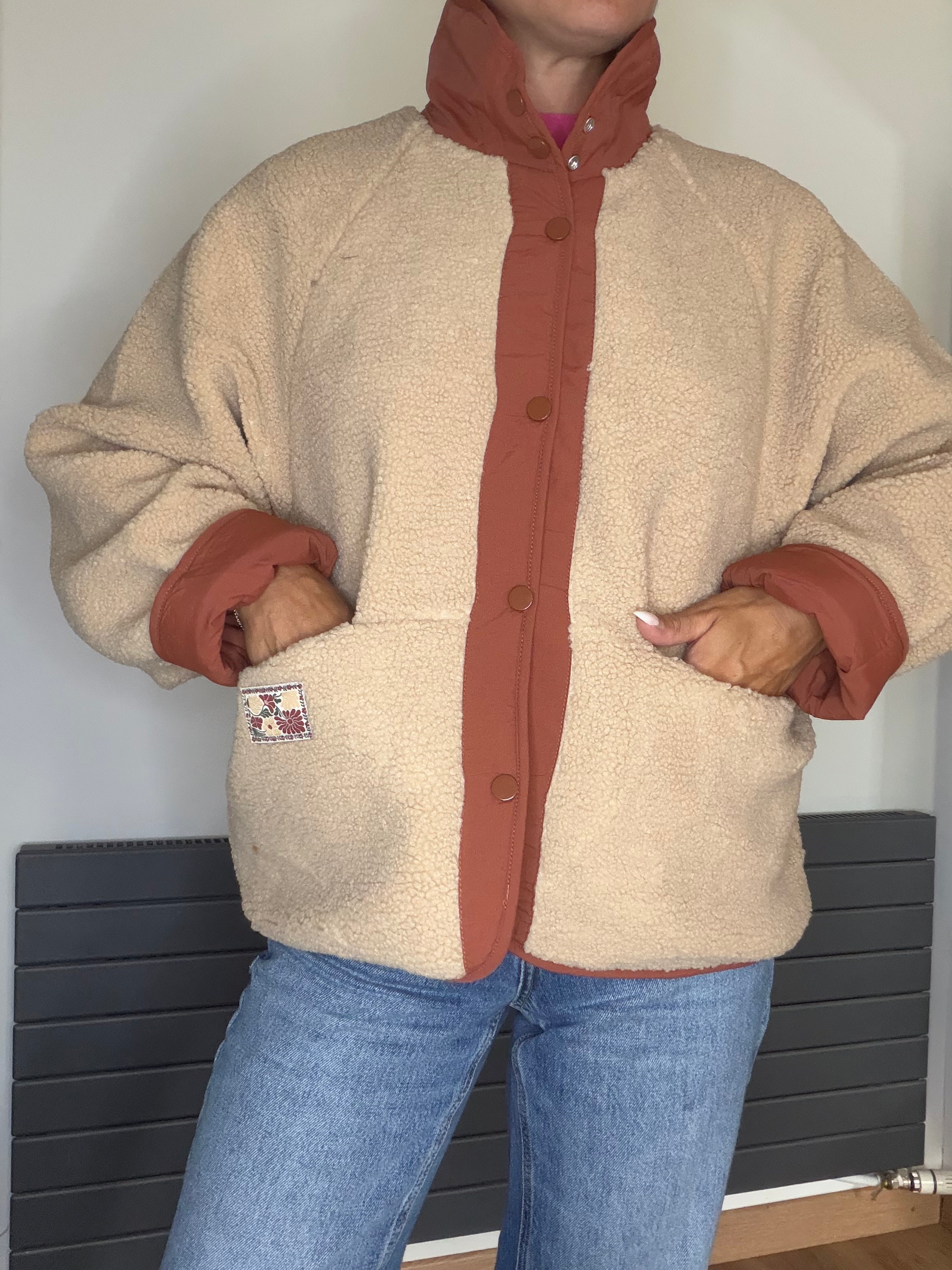 Veste réversible terracota