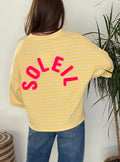 T-shirt soleil inscription corail