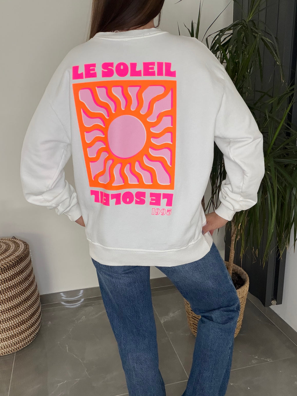 sweat blanc le soleil