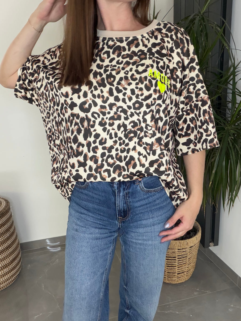 T-Shirt leopard amour