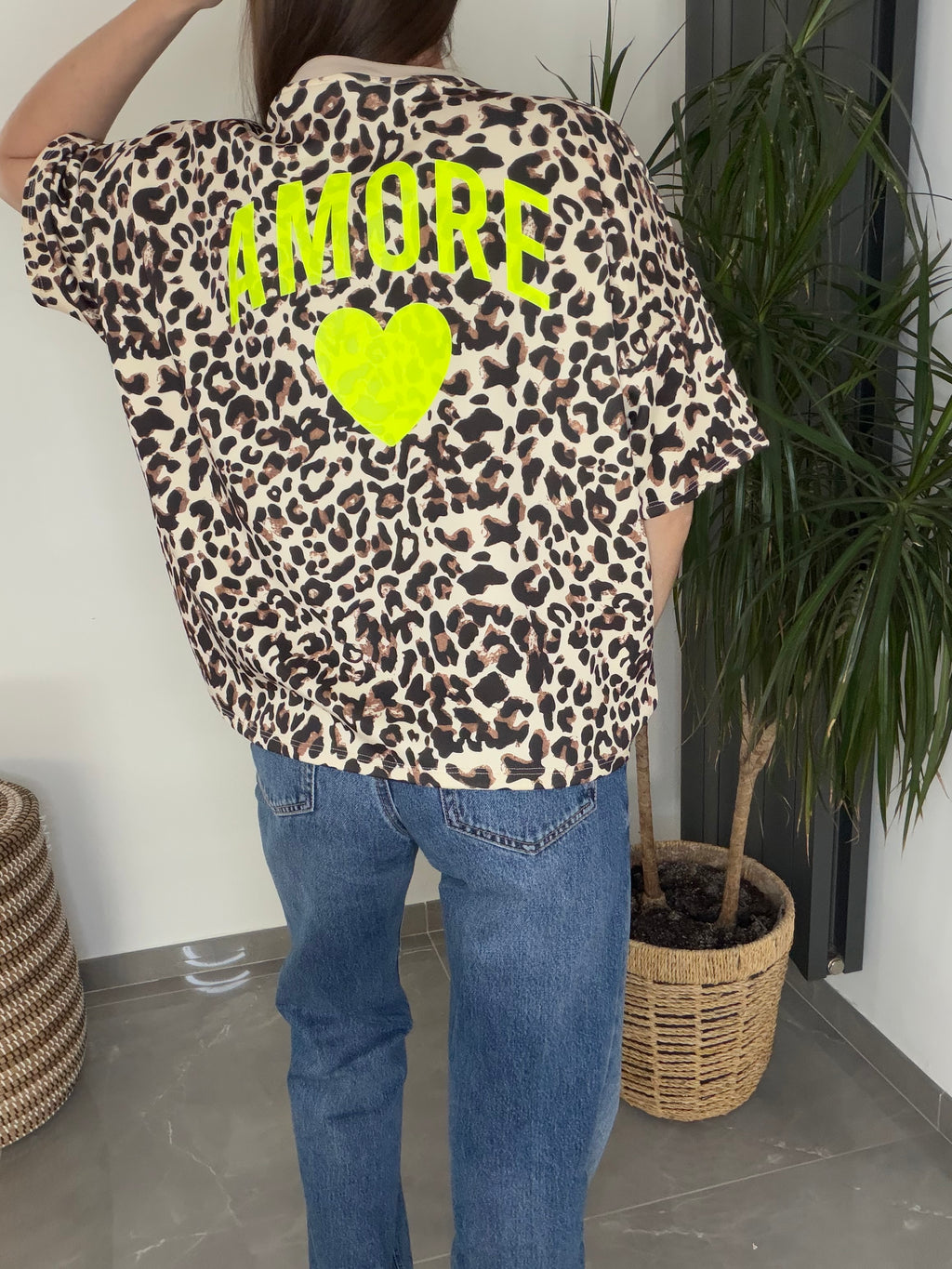 T-Shirt leopard amour