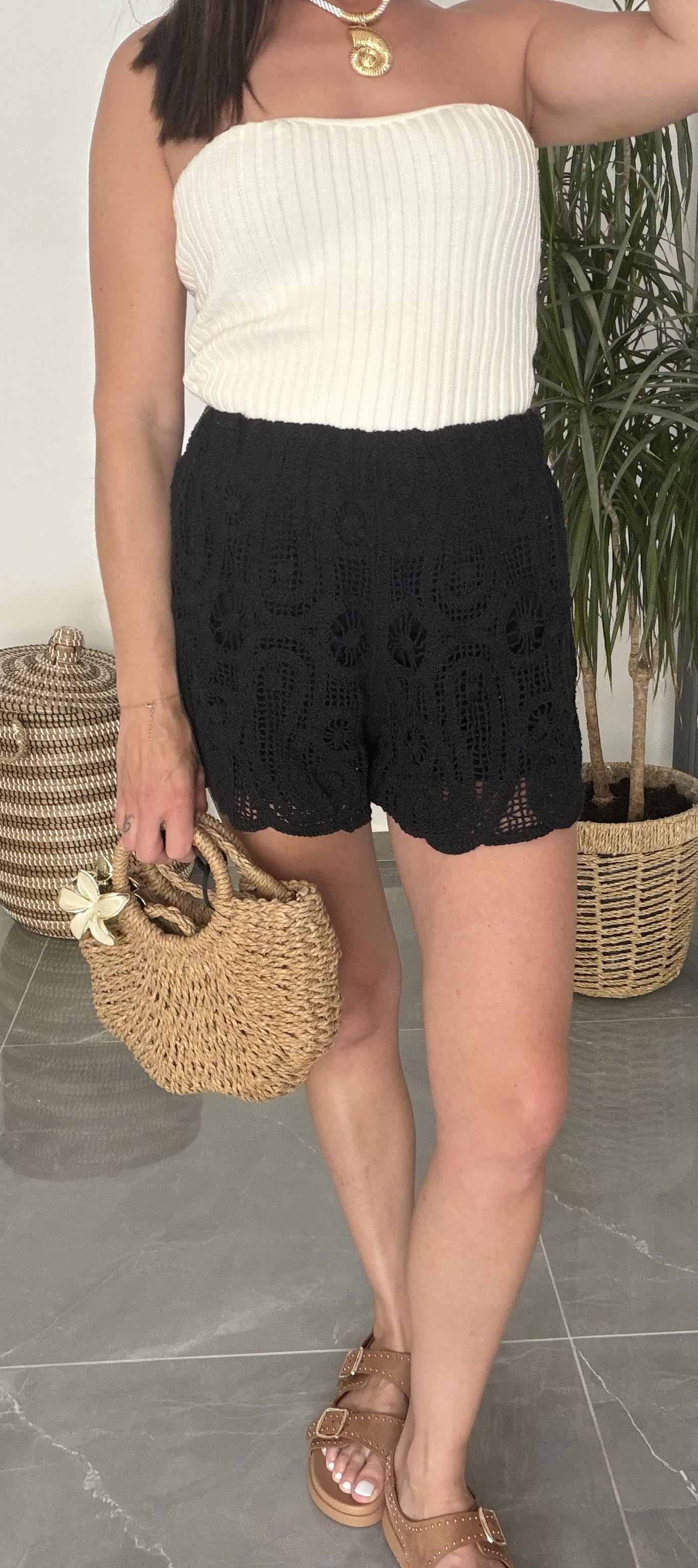 short crochet noir